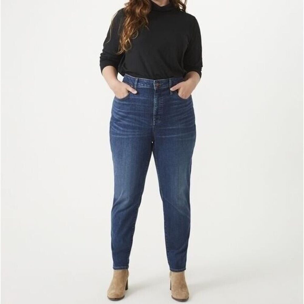 Madewell 24W Tall Plus Sz Jeans High Rise Waist Skinny Blue Wash New Womens